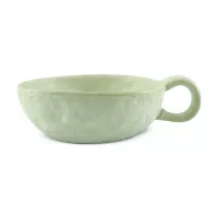 Bowl de Ceramica Ovalado de Color Blanco de 18 x 14 x 3 Centimetros RUSTIC S1603-W