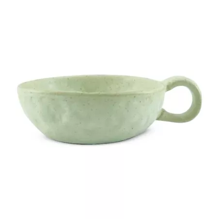 Bowl de Ceramica Ovalado de Color Blanco de 18 x 14 x 3 Centimetros RUSTIC S1603-W