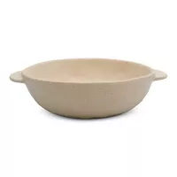 Bowl de Ceramica Redondo de 23 x 19 x 5.5 Centimetros de Color Blanco RUSTIC S1609-W