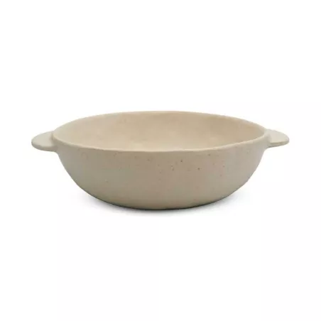 Bowl de Ceramica Redondo de 27.5 x 23 x 7 Centimetros de Color Blanco RUSTIC S1610-W