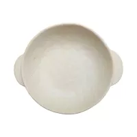 Bowl de Ceramica Redondo de 27.5 x 23 x 7 Centimetros de Color Blanco RUSTIC S1610-W 2