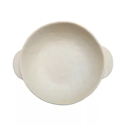Bowl de Ceramica Redondo de 27.5 x 23 x 7 Centimetros de Color Blanco RUSTIC S1610-W