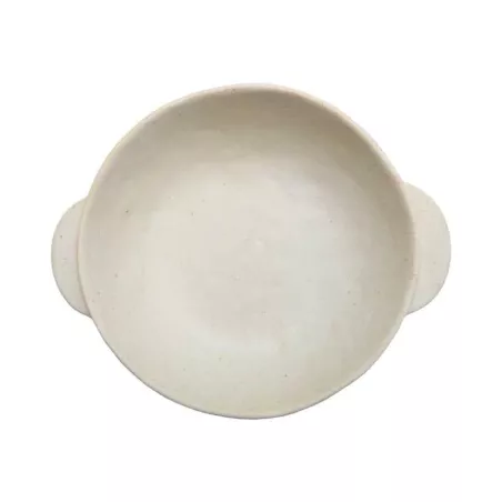 Bowl de Ceramica Redondo de 27.5 x 23 x 7 Centimetros de Color Blanco RUSTIC S1610-W