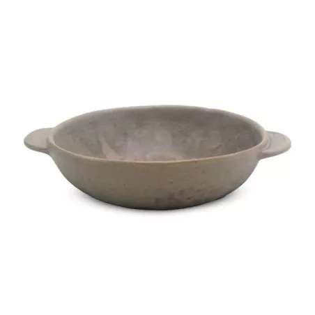 Bowl de Ceramica Redondo de 27.5 x 23 x 7 Centimetros de Color Gris RUSTIC S1610-G