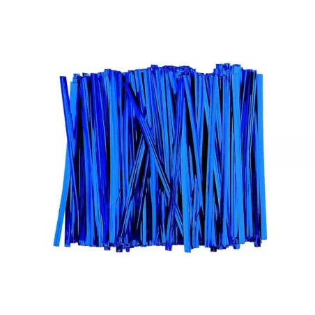 Cierre Metalicos para Bolsas de 10 Centimetros de Color Azul, Paquete de 1000 Unidades MASTER CHEF 0761060