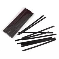 Cierre Metalicos para Bolsas de 10 Centimetros de Color Negro, Paquete de 1000 Unidades MASTER CHEF 0761066