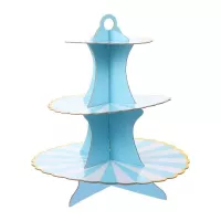 Base de Display para Cupcakes de Carton de 3 Niveles de Color Celeste MASTER CHEF 0761086