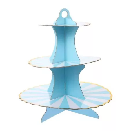 Base de Display para Cupcakes de Carton de 3 Niveles de Color Celeste MASTER CHEF 0761086