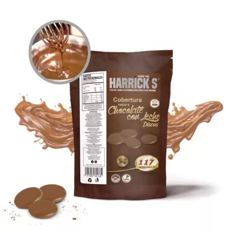 Cobertura de Chocolate Cafe 117 en Forma de Disco de 1000 Gramos HARRICK´S 02140203283