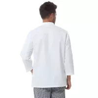 Gabacha de Manga Larga de Color Blanco Talla XL CHECKEDOUT M1280200A-XL 2