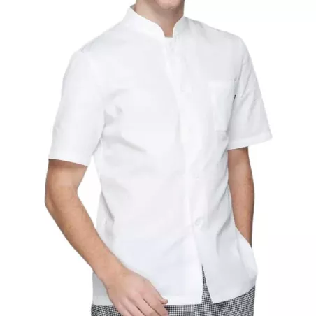 Gabacha de Manga Corta para Chef de Color Blanco Talla M CHECKEDOUT CU128D0200E1-M