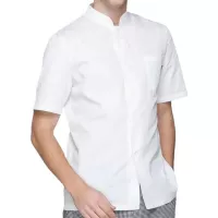 Gabacha de Manga Corta para Chef de Color Blanco Talla 2XL CHECKEDOUT CU128D0200E1-XXL