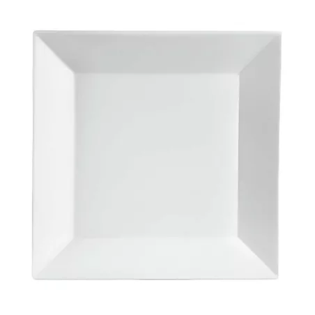 Plato de Ceramica Cuadrado de Borde Ancho de 18 x 2 Centimetros BELLARTE LDK-G406
