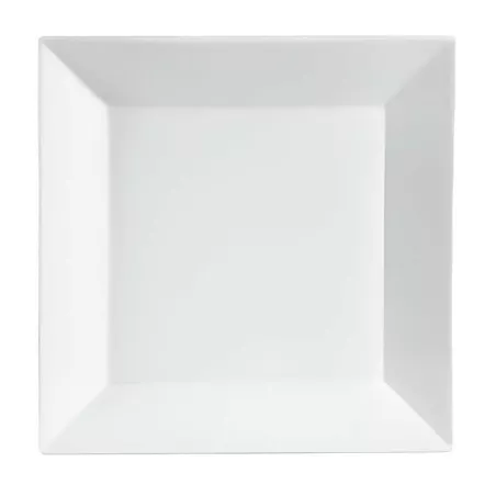 Plato de Ceramica Cuadrado de Borde Ancho de 25.5 x 2 Centimetros BELLARTE LDK-G407
