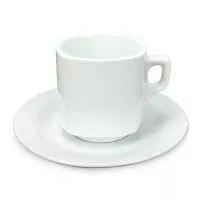Taza con Plato de Ceramica, Set de 2 Piezas BELLARTE LDK-G596