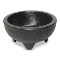 Molcajete de Plastico de 10 Onzas, Set de 4 Unidades de Color Negro THUNDER PLMJ010BK