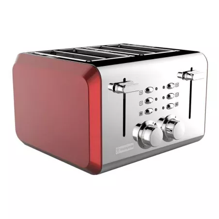 Tostador de 4 Rebanadas de 1500W Color Plateado con Rojo WESTINGHOUSE WKTTKY807RD