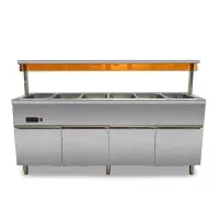 Bano Maria Electrico de 6 Fosas de 132 x 208 x 93 Centimetros QUANTUM PRO BM6GN