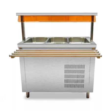 Mesa Fria para Buffet 3GN de 110 V de 132 x 110 x 93 Centimetros QUANTUM PRO MR3