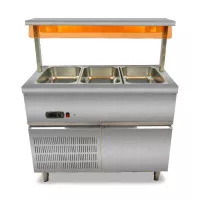 Mesa Fria para Buffet 3GN de 110 V de 132 x 110 x 93 Centimetros QUANTUM PRO MR3 2
