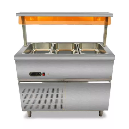 Mesa Fria para Buffet 3GN de 110 V de 132 x 110 x 93 Centimetros QUANTUM PRO MR3