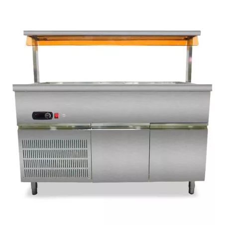 Mesa Frias para Buffet de 4GN de 110V de 132 x 143 x 93 Centimetros QUANTUM PRO MR4