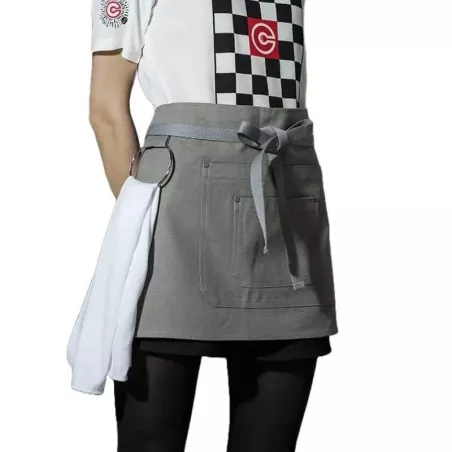 Delantal Corto de Color Gris CHECKEDOUT CU378S022000U4