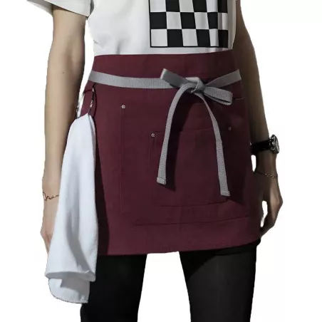 Delantal Corto de Color Rojo CHECKEDOUT CU378S135022U4