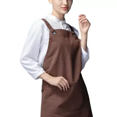 Delantal Largo de Color Cafe CHECKEDOUT CU382S134000AZ