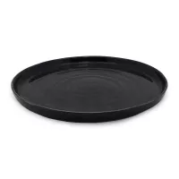 Plato Redondo Coupe de Ceramica de 8.5 Pulgadas  de Color Negro BELLARTE LDH-1126 2