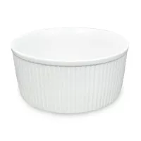 Bowl de Ceramica Redondo de 16.5 x 7 Centimetros de Color Blanco BELLARTE LDK-G621