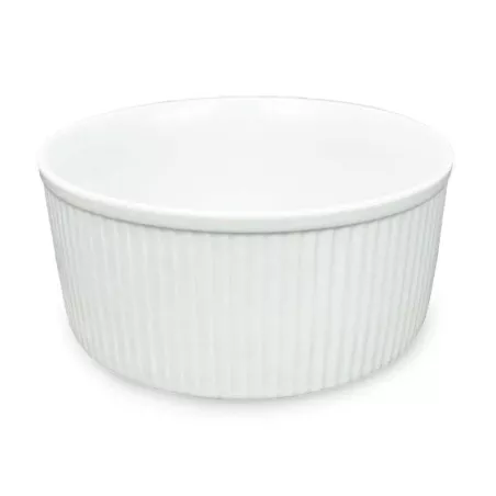 Bowl de Ceramica Redondo de 16.5 x 7 Centimetros de Color Blanco BELLARTE LDK-G621