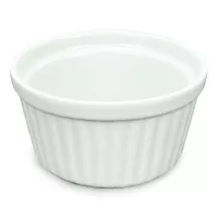 Ramekin de Ceramica Redondo de 9.8 x 5 Centimetros de Color Blanco BELLARTE LDK-G698