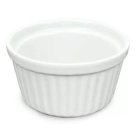 Ramekin de Ceramica Redondo de 9.8 x 5 Centimetros de Color Blanco BELLARTE LDK-G698