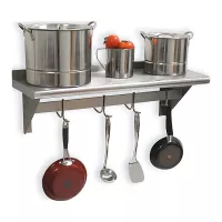 Repisa con Rack de Acero Inoxidable de 72 Pulgadas QUANTUM PRO REP-72