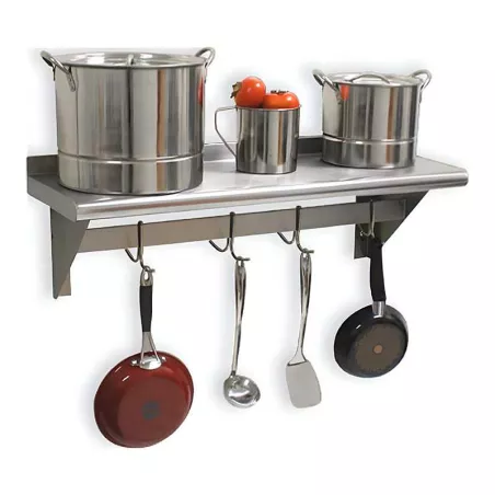 Repisa con Rack de Acero Inoxidable de 72 Pulgadas QUANTUM PRO REP-72