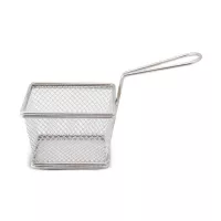 Canasta Mini Snacks de 4.5 x 3.5 x 2.5 Pulgadas de Color Plateado TIPS B-297 SILVER