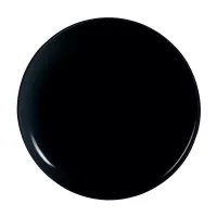 Plato de Vidrio Redondo Evolutions de 32 Centimetros de Color Negro ARC P1139