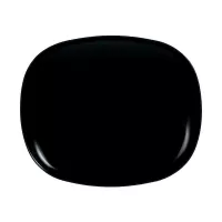 Plato de Vidrio Ovalado Evolutions de 28 x 23 Centimetros de Color Negro ARC P1137 2