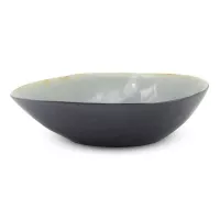 Bowl Ovalado de Ceramica 20.5 x 17 x 6 Centimetros Gris BELLARTE LDX-W00118