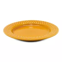 Plato Redondo de Ceramica 20 Centimetros Anaranjado BELLARTE LDX-P00167 2