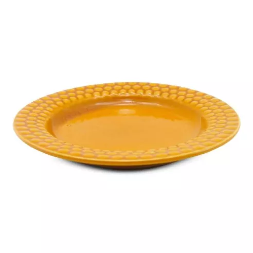 Plato Redondo de Ceramica 20 Centimetros Anaranjado BELLARTE LDX-P00167