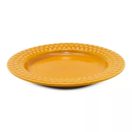 Plato Redondo de Ceramica 20 Centimetros Anaranjado BELLARTE LDX-P00167