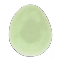 Bowl Ovalado de Ceramica 20 x 17 x 5.5 Centimetros Negro con Verde BELLARTE LDX-W00033 2