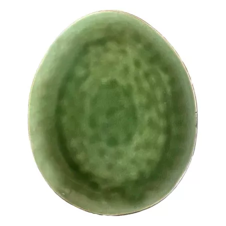 Plato Ovalado de Ceramica 20.5 x 17 Centimetros Verde BELLARTE LDX-P00221