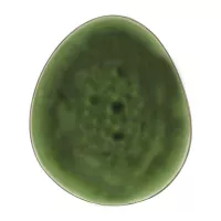 Bowl Ovalado de Ceramica 20 x 17 x 5.5 Centimetros Negro con Verde BELLARTE LDX-W00175 2