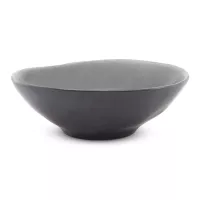 Bowl Ovalado de Ceramica 17.5 x 6 Centimetros Negro BELLARTE LDX-W00122