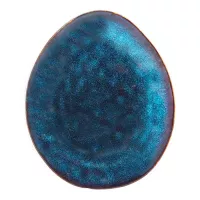 Plato Ovalado de Ceramica 33.5 x 29 Centimetros Verde Oscuro BELLARTE LDX-P00296