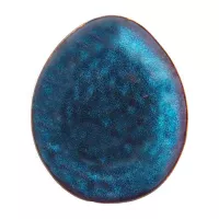 Plato Ovalado de Ceramica 20.5 x 17 Centimetros Verde Oscuro BELLARTE LDX-P00297