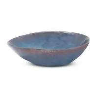Bowl Ovalado de Ceramica 24.3 x 18.5 x 6.5 Centimetros  Azul BELLARTE LDX-W00224